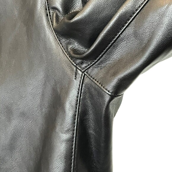 Madewell NWT Petite Perfect Vintage Jean Faux Leather Black Size 25P Straight - Picture 14 of 14